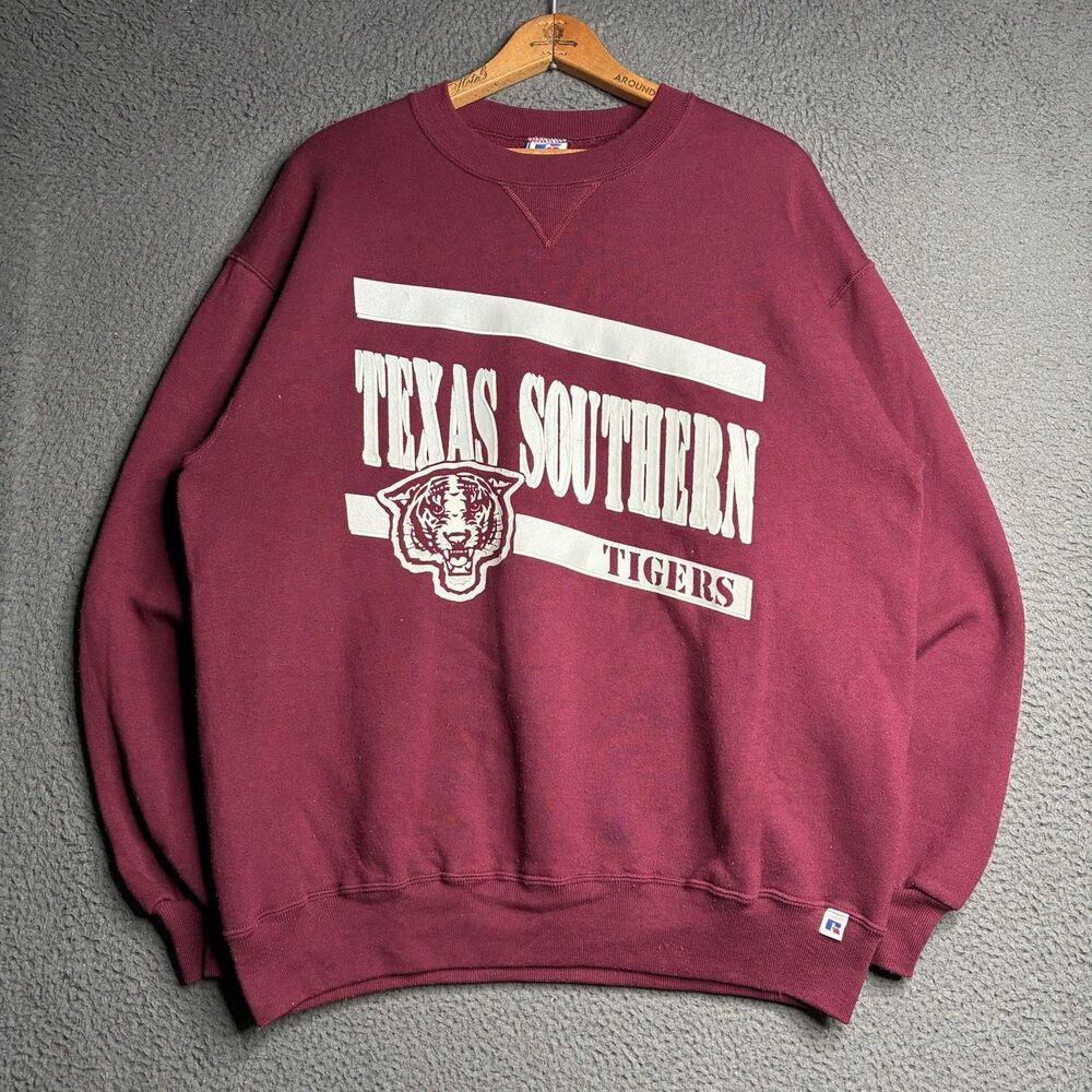 VTG Texas Southern Tigers Russell Athletic Crewneck Sweatshirt Men XL USA Made